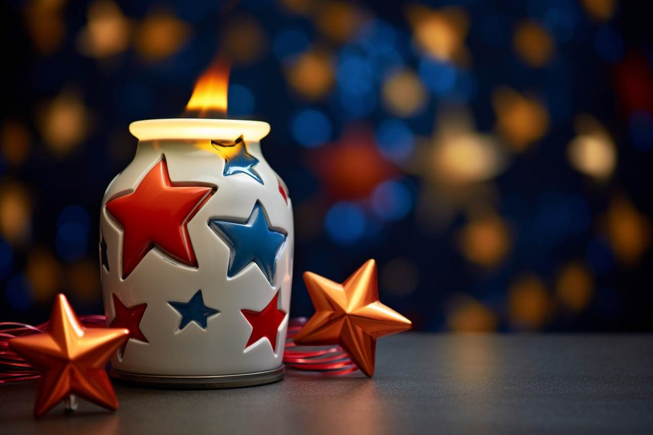 A picture of a christmas lamp with a shooting star in the background, christmas festival celebration images