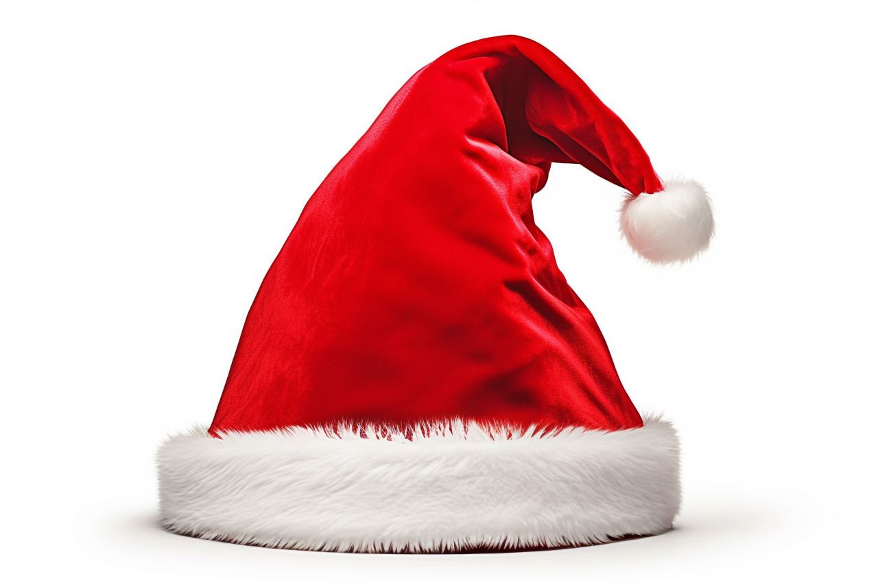A picture of santas red hat by itself on a white background, christmas people celebrating images