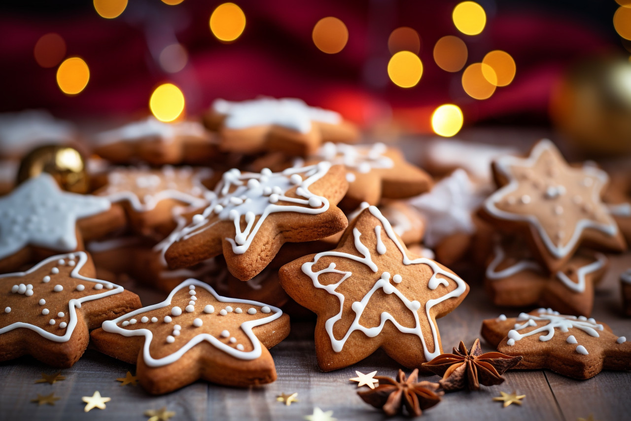 A picture of christmas cookies decorated for the holidays, christmas people celebrating images