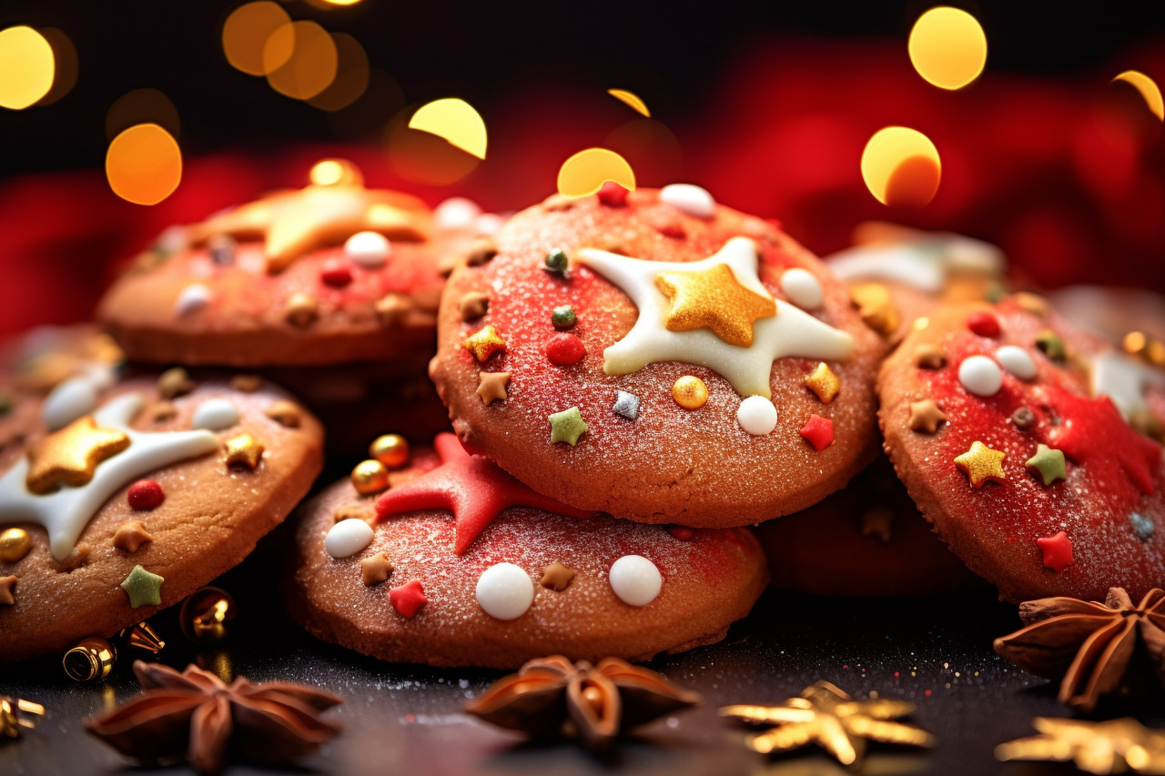A picture of christmas cookies decorated for the holidays, christmas people celebrating images