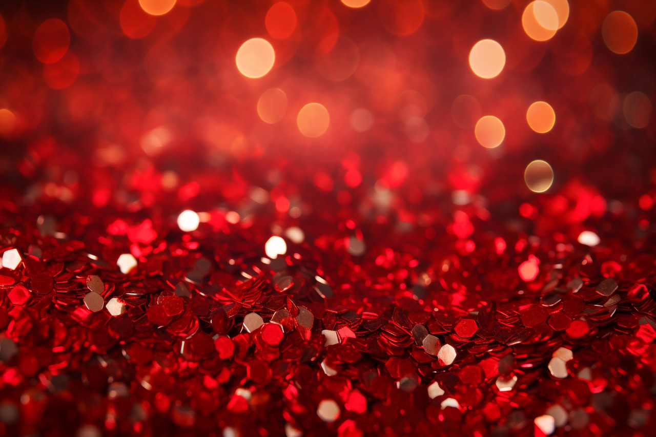 A picture of red, sparkling old fashioned lights in the background, christmas people celebrating images