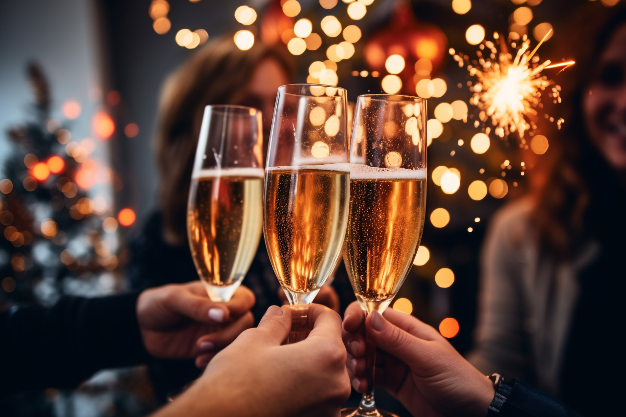 A friend is throwing a holiday party, christmas people celebrating images