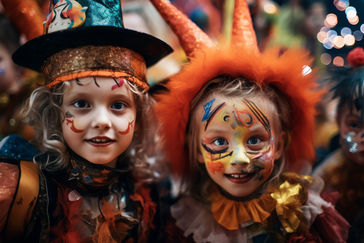 A picture of young children at a halloween celebration, halloween celebration pictures