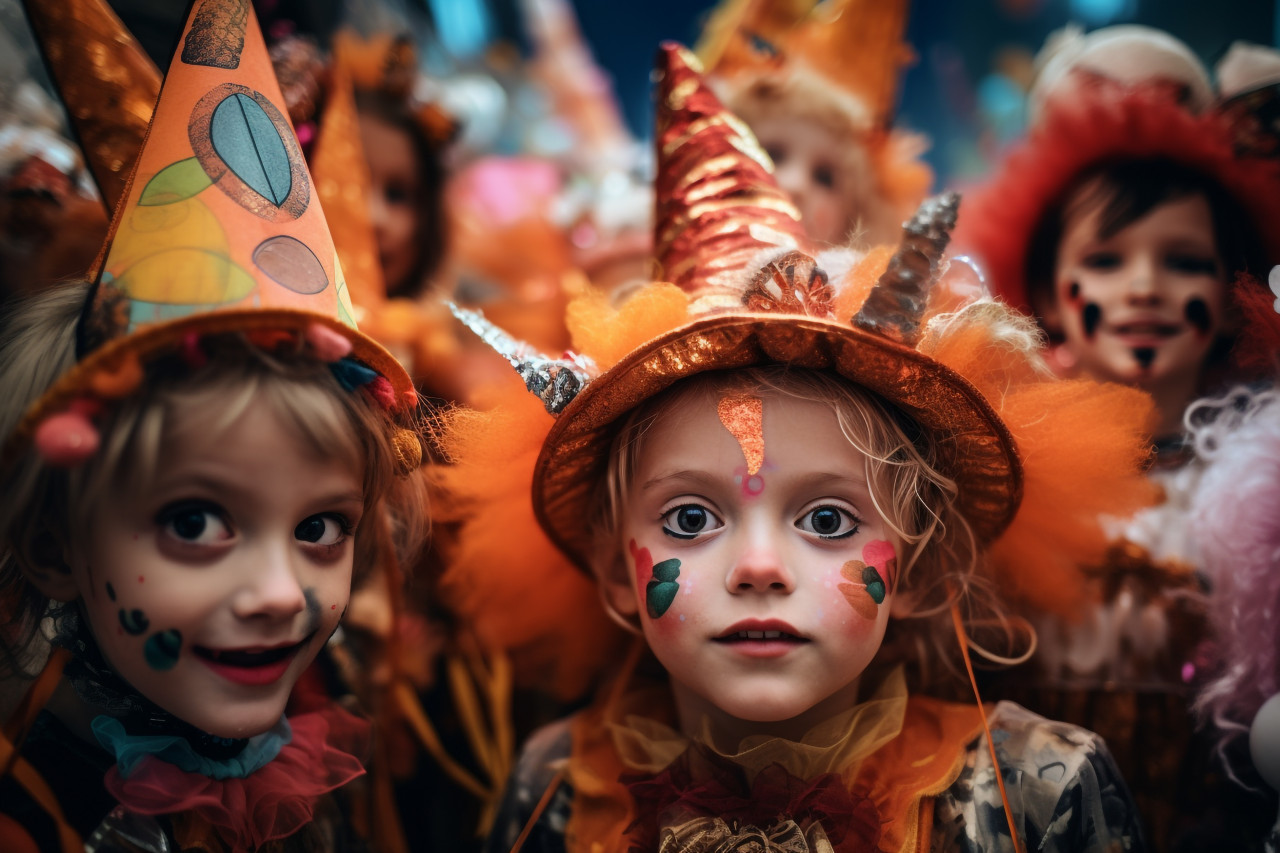 A picture of young children at a halloween celebration, halloween celebration pictures