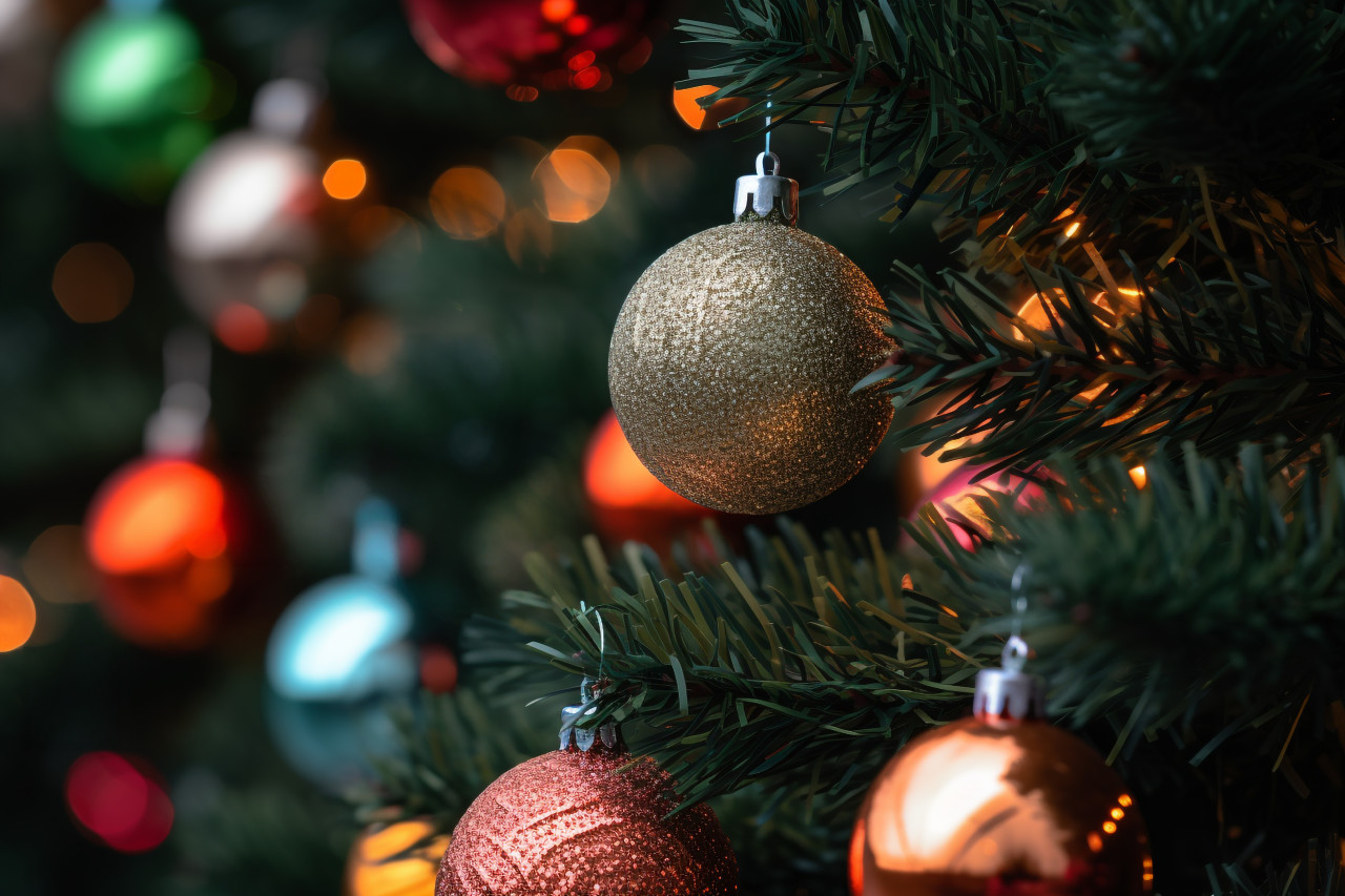 Close up christmas tree photo