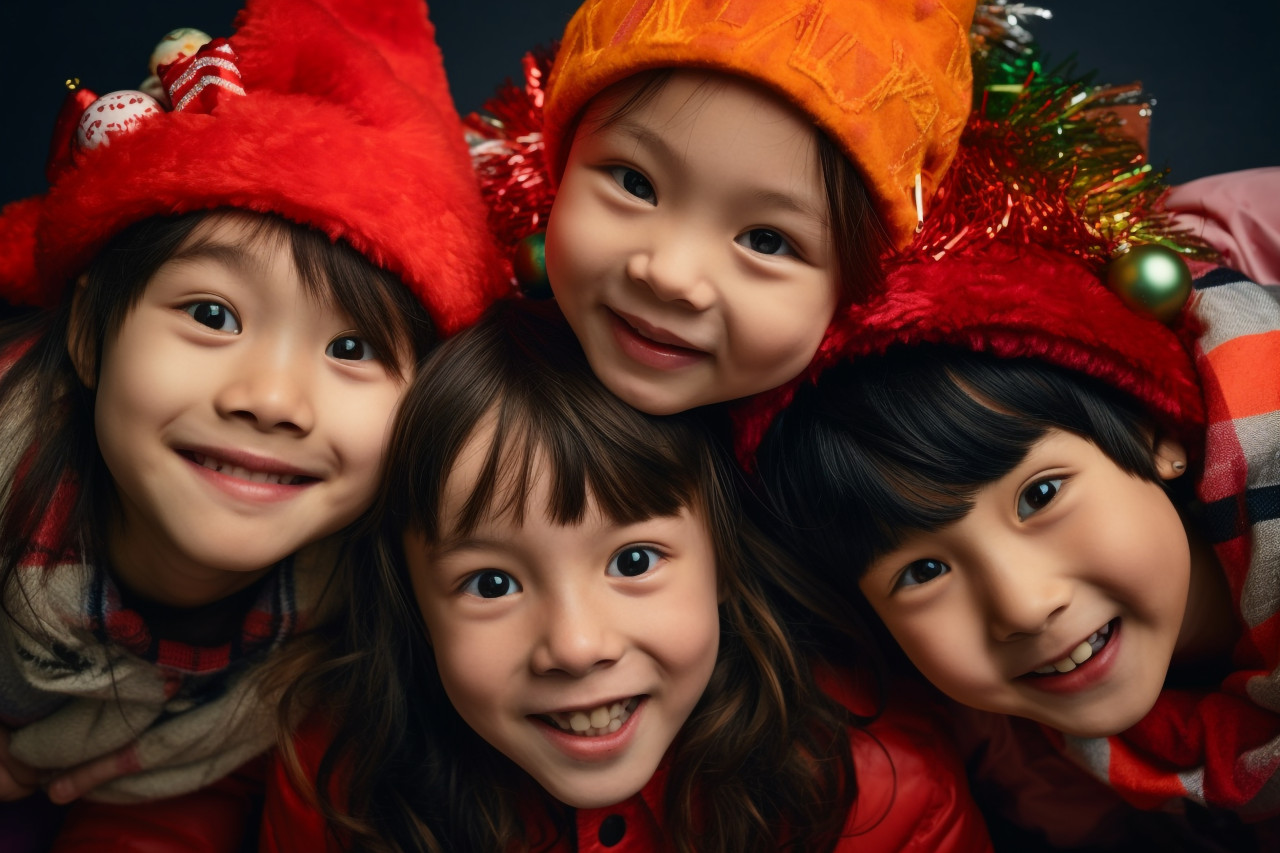 Picture of kids celebrating new years, happy new year image hd