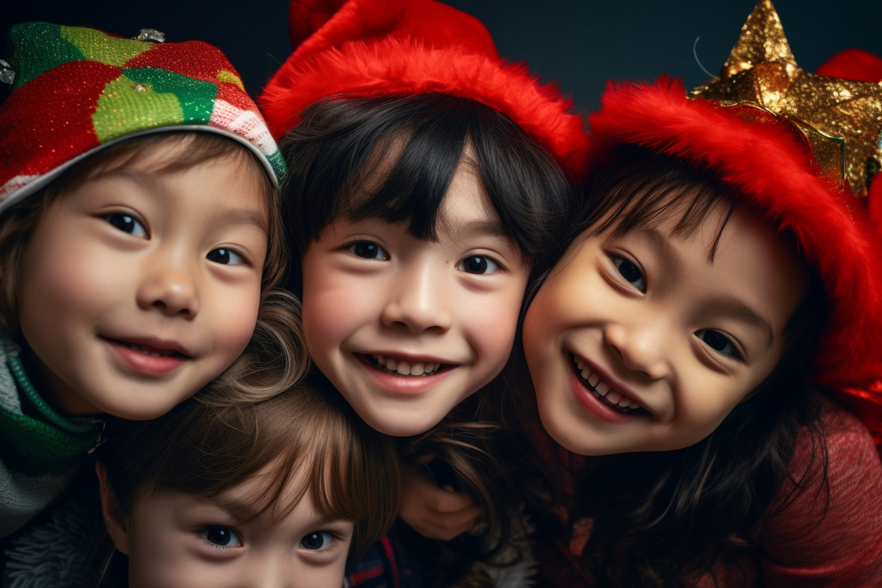 Picture of kids celebrating new years, happy new year image hd