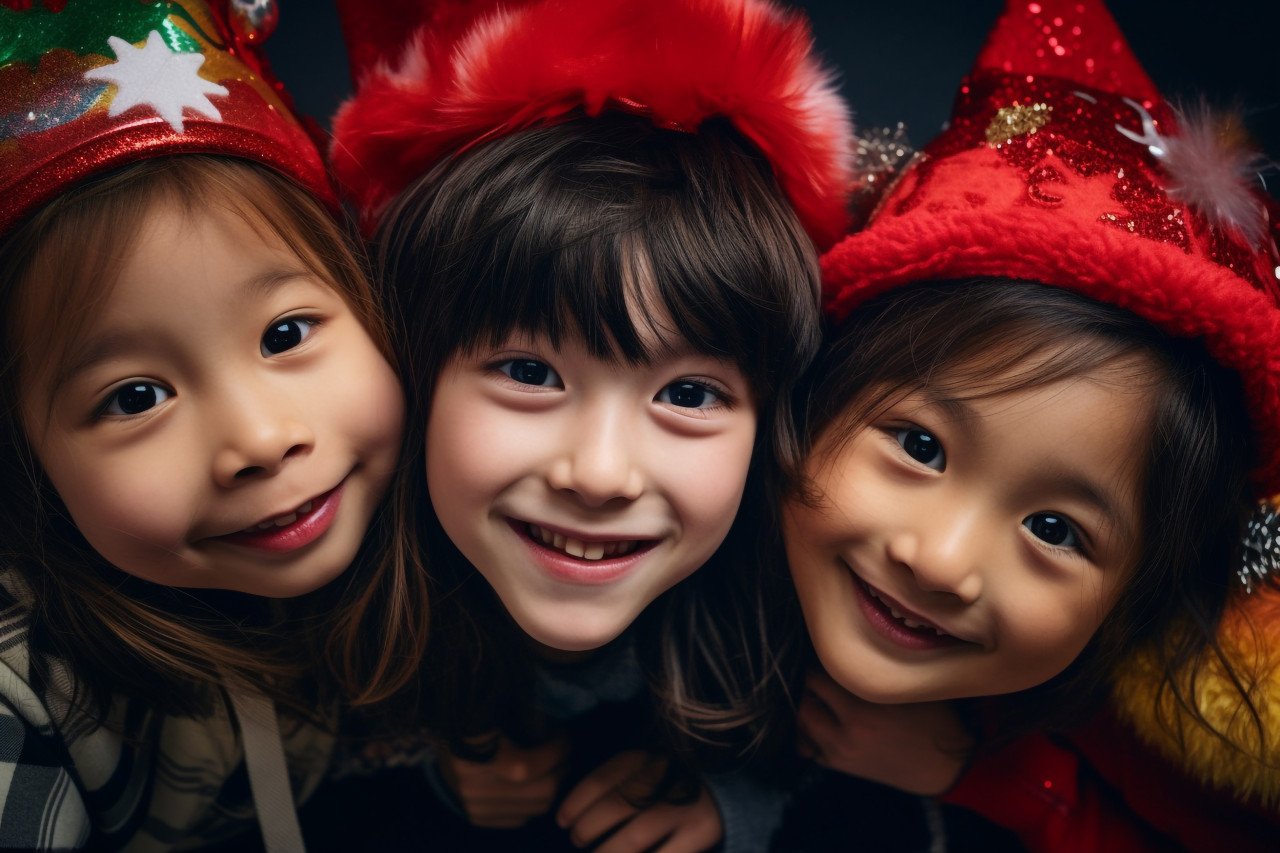 Picture of kids celebrating new years, happy new year image hd