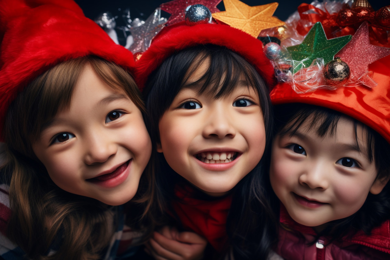 Picture of kids celebrating new years, happy new year image hd