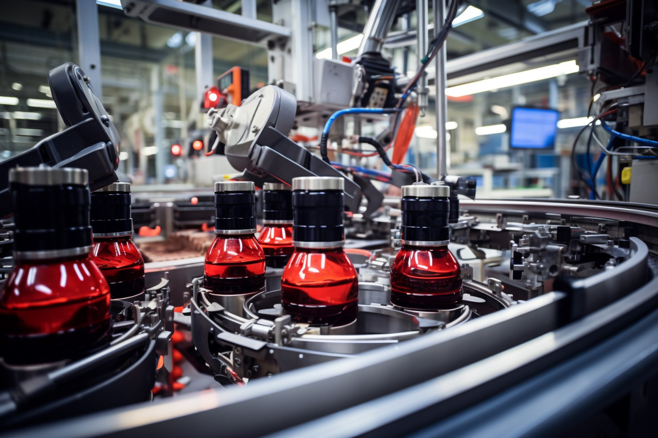 A picture of a drink factory in china, food and drink at home photo