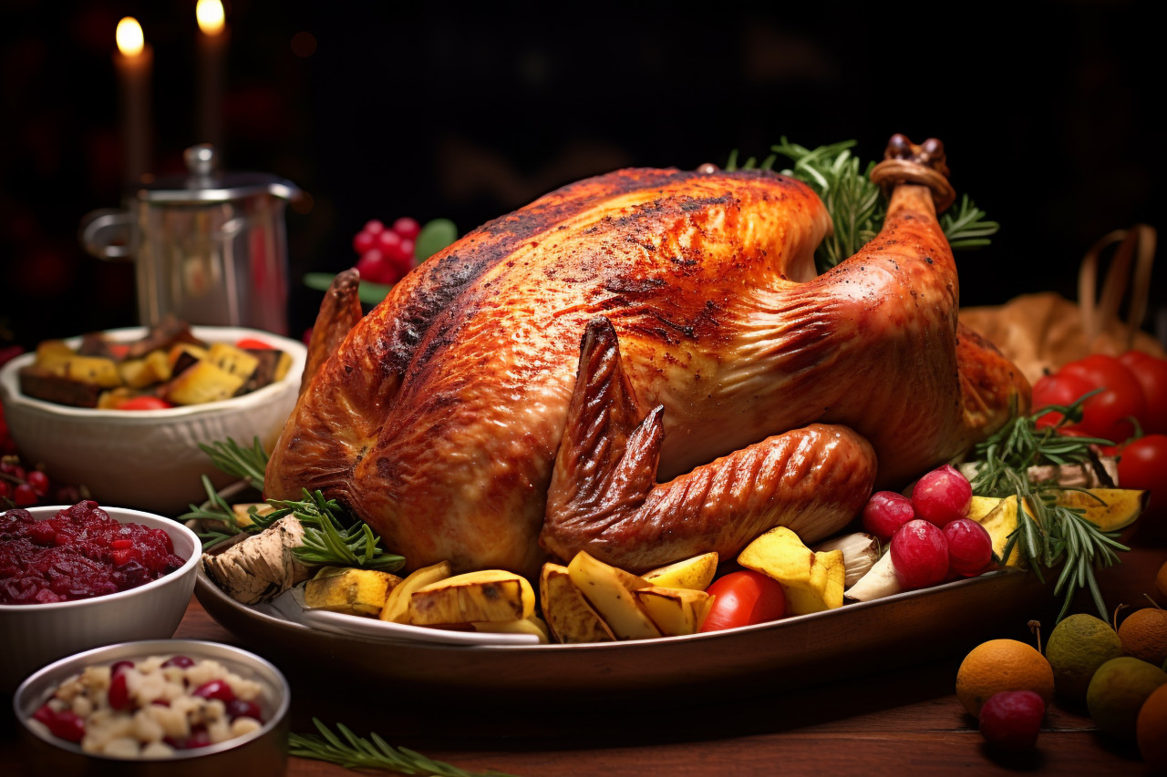 A picture celebrating thanksgiving happily