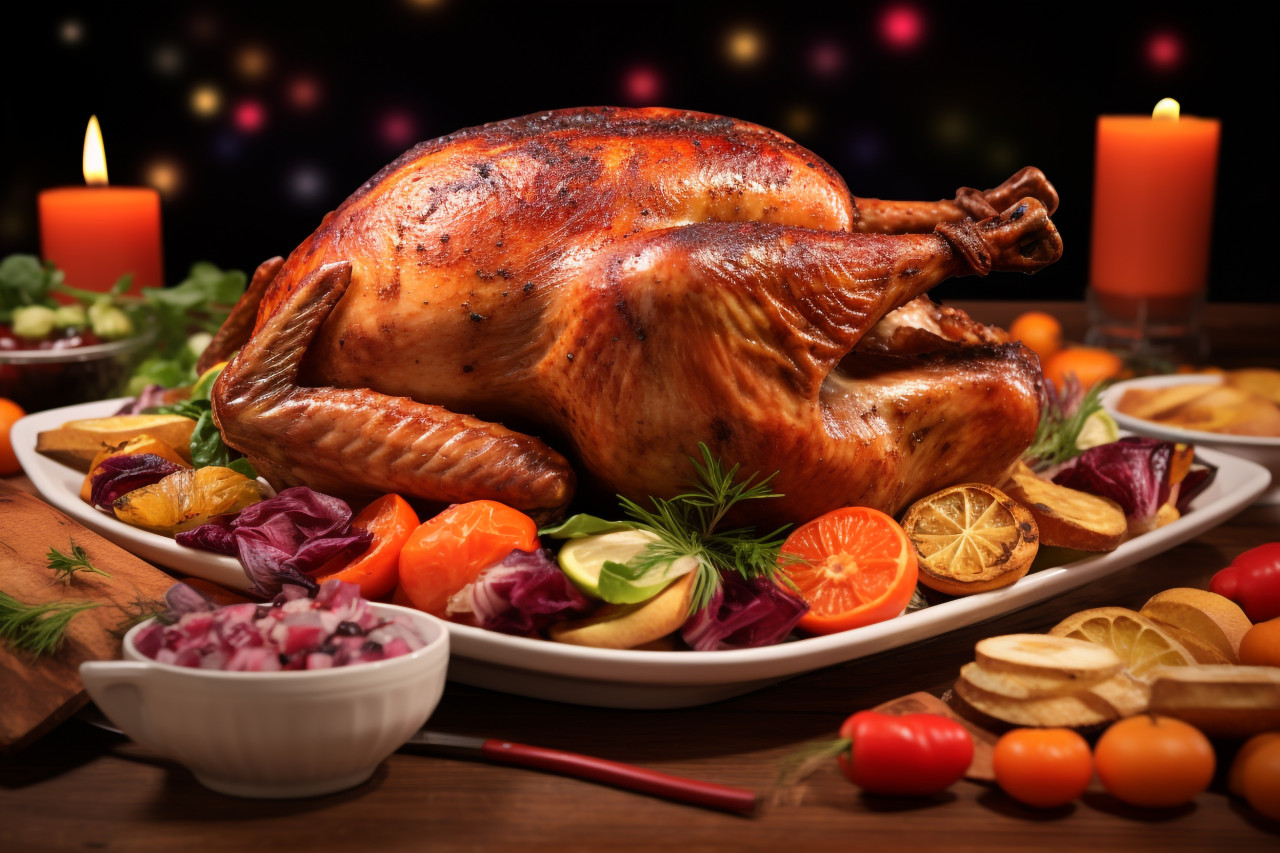 A picture celebrating thanksgiving happily