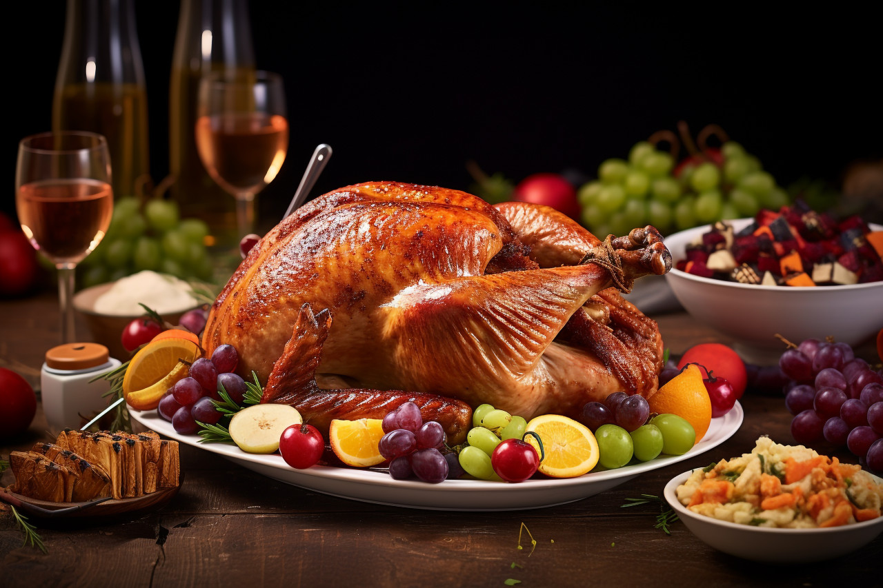 A picture celebrating thanksgiving happily