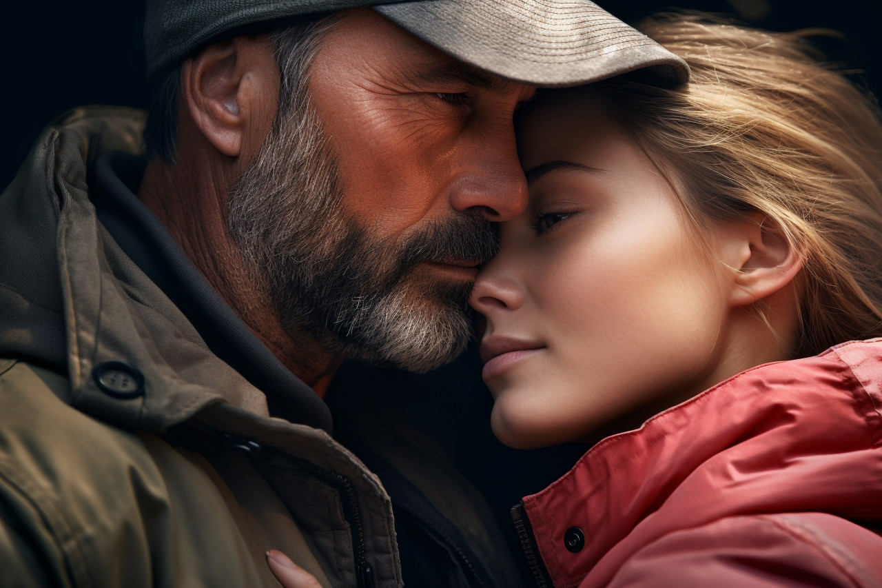 Romantic couple portrait photo