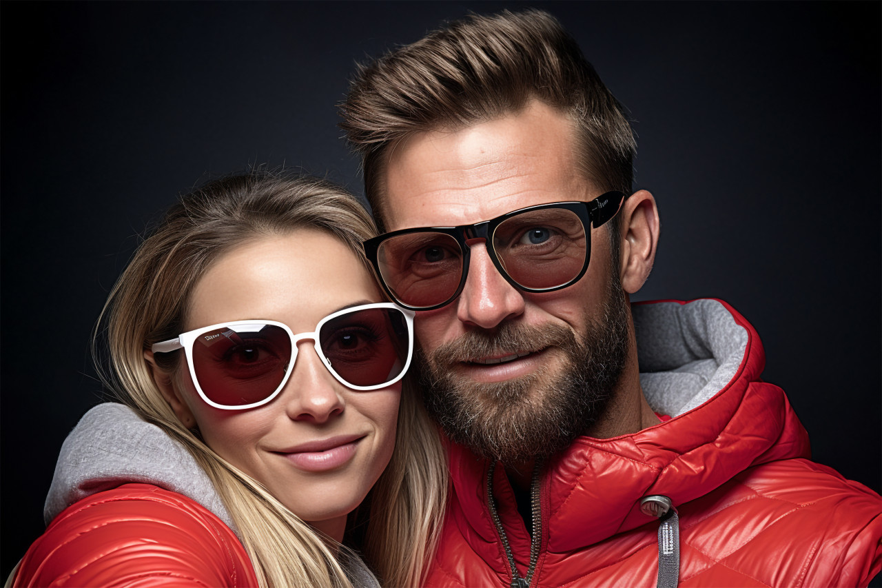 Romantic selfie of a loving couple