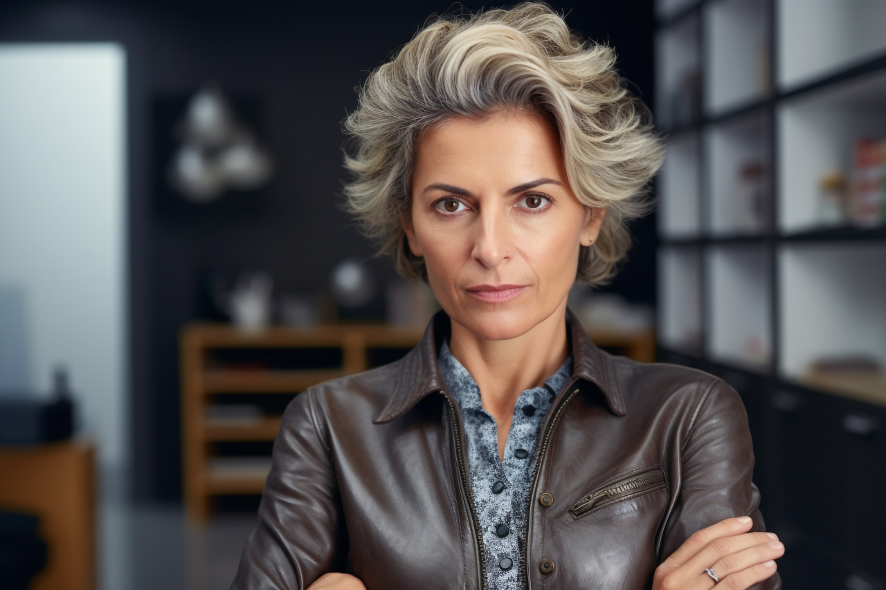 Confident mature woman in workplace