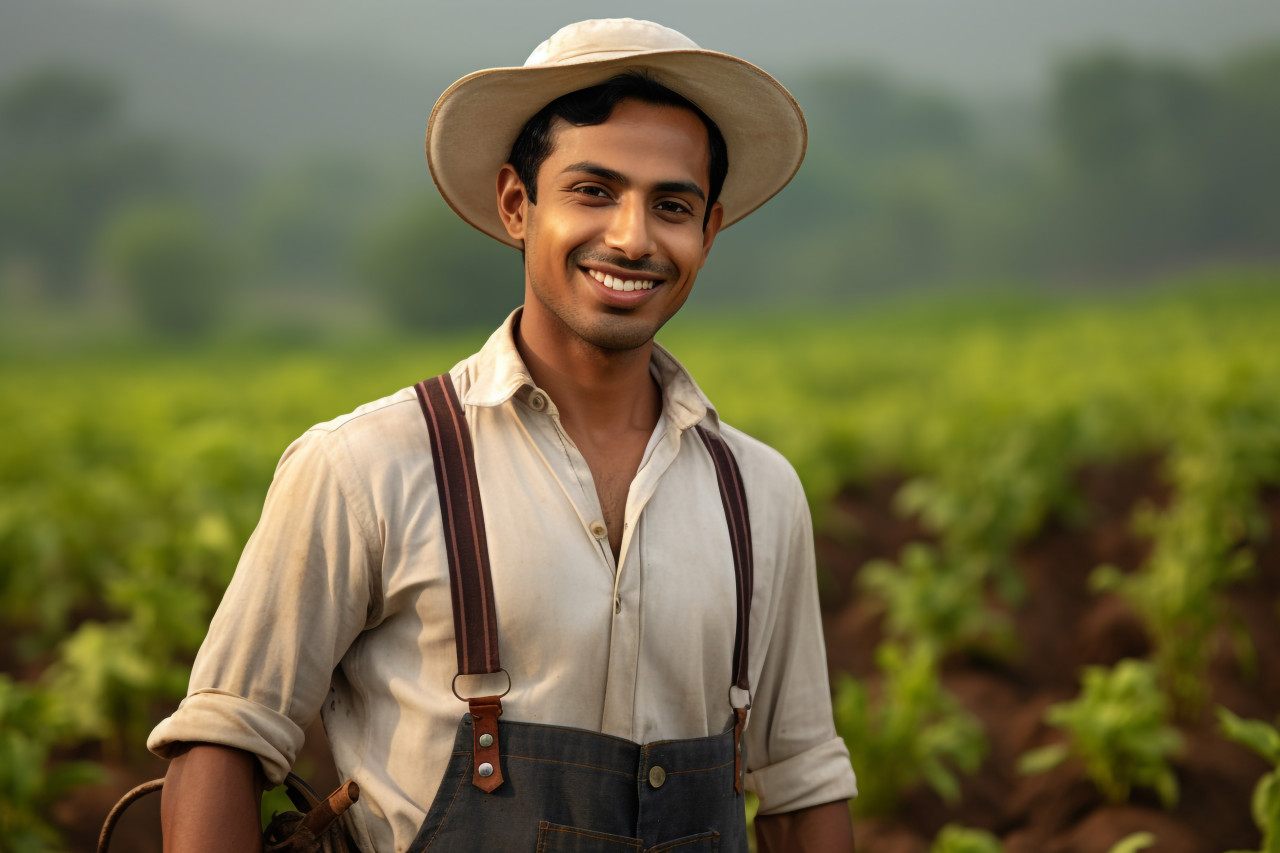 Indian young farmer businessman
