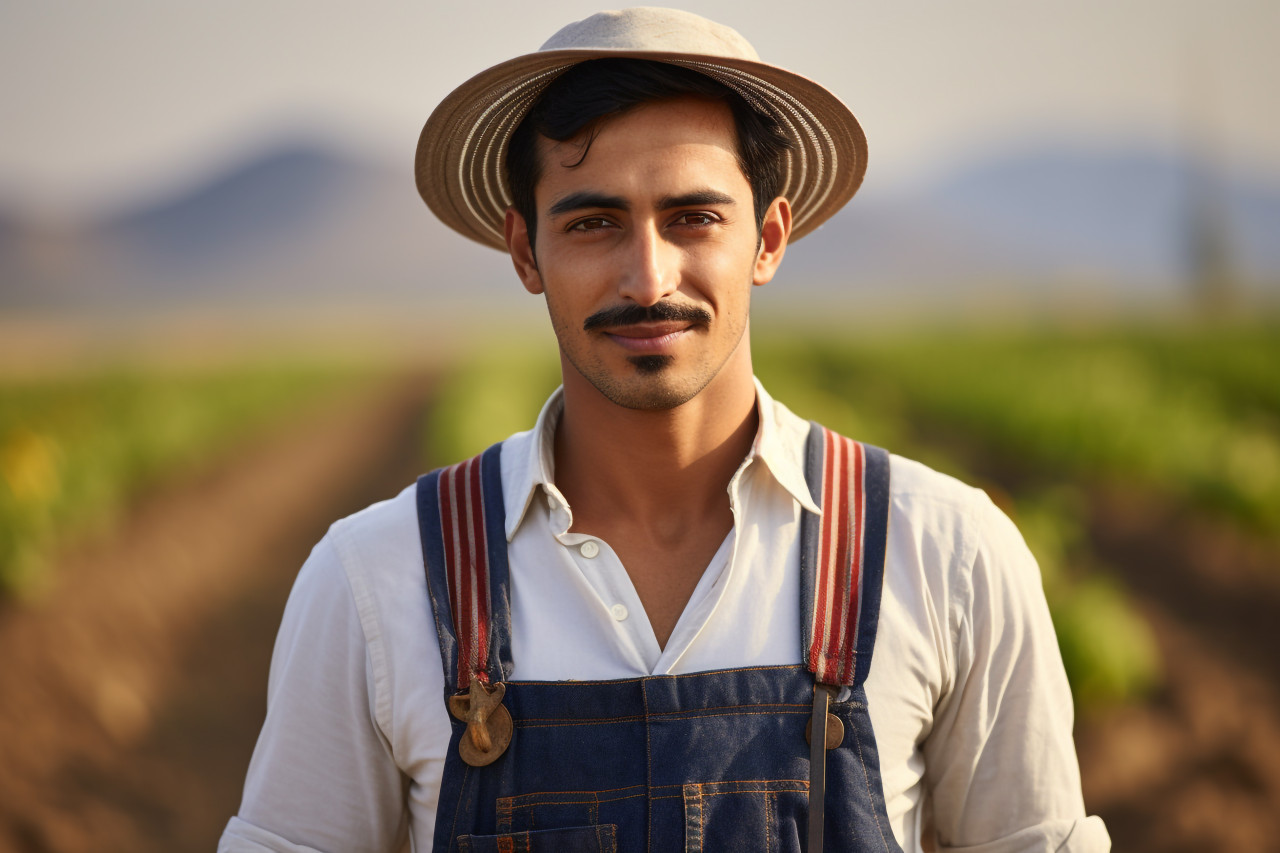 Indian young farmer businessman