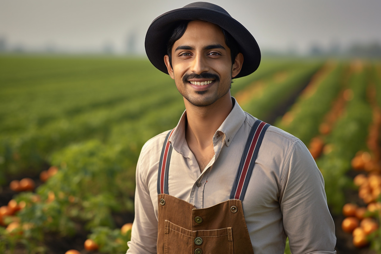 Indian young farmer businessman