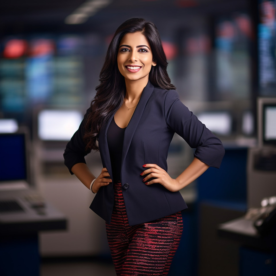 Indian woman investment banker stock photo