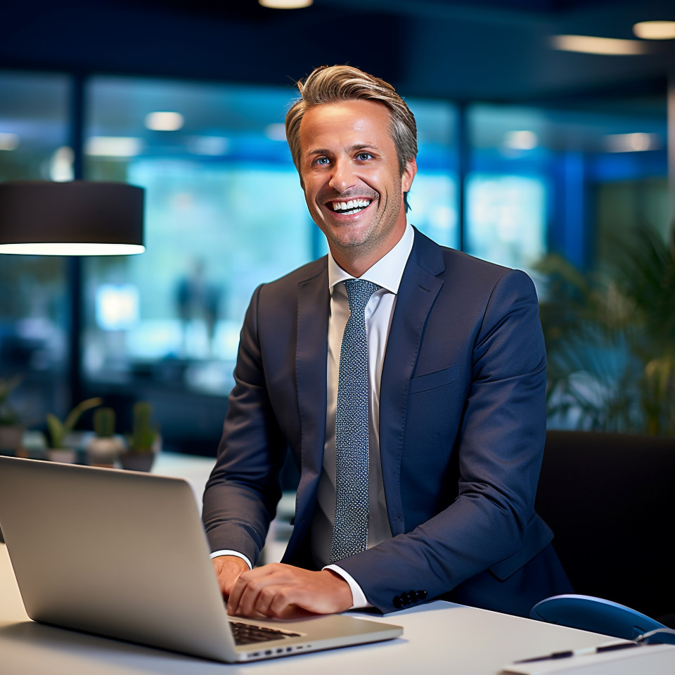 Smiling banker helping client with financial planning