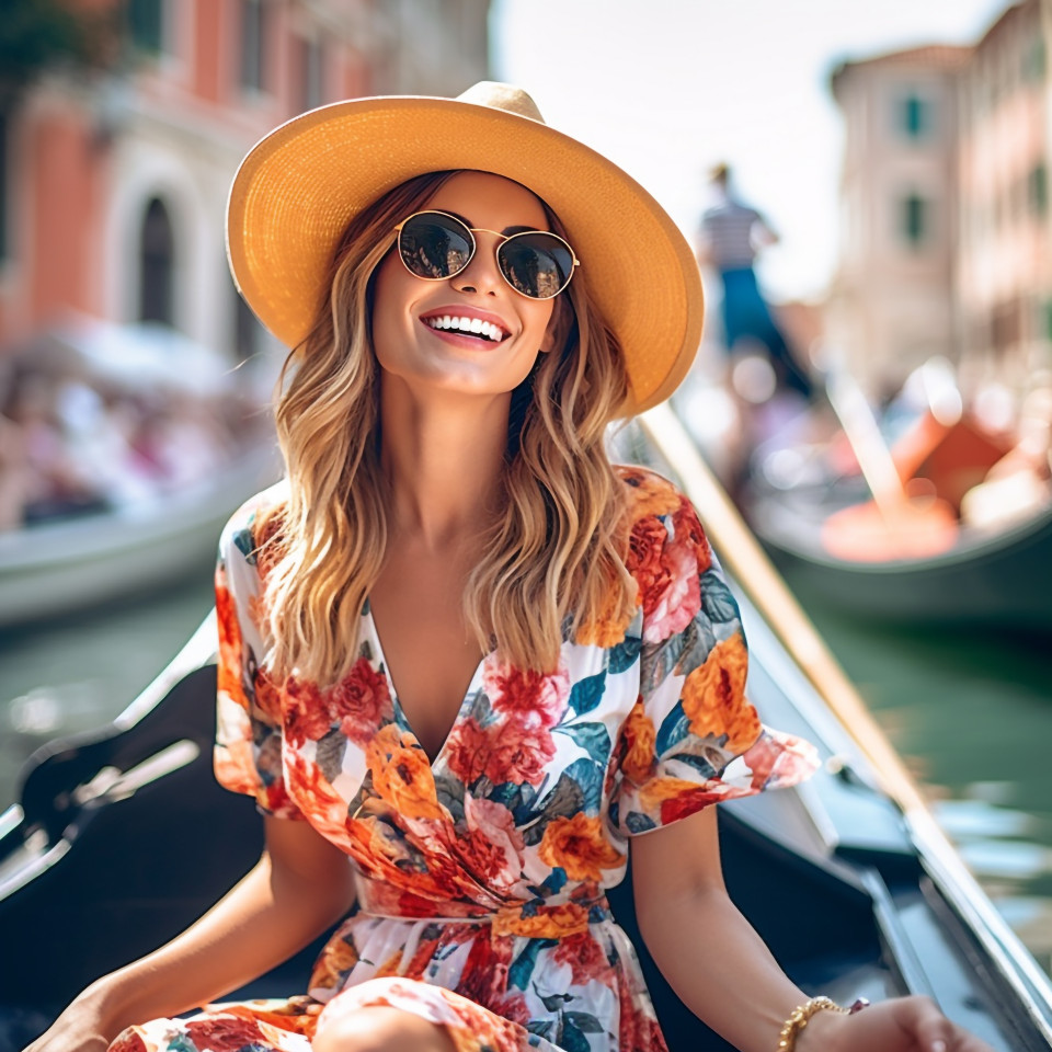 Romantic gondola ride through venices charming canals
