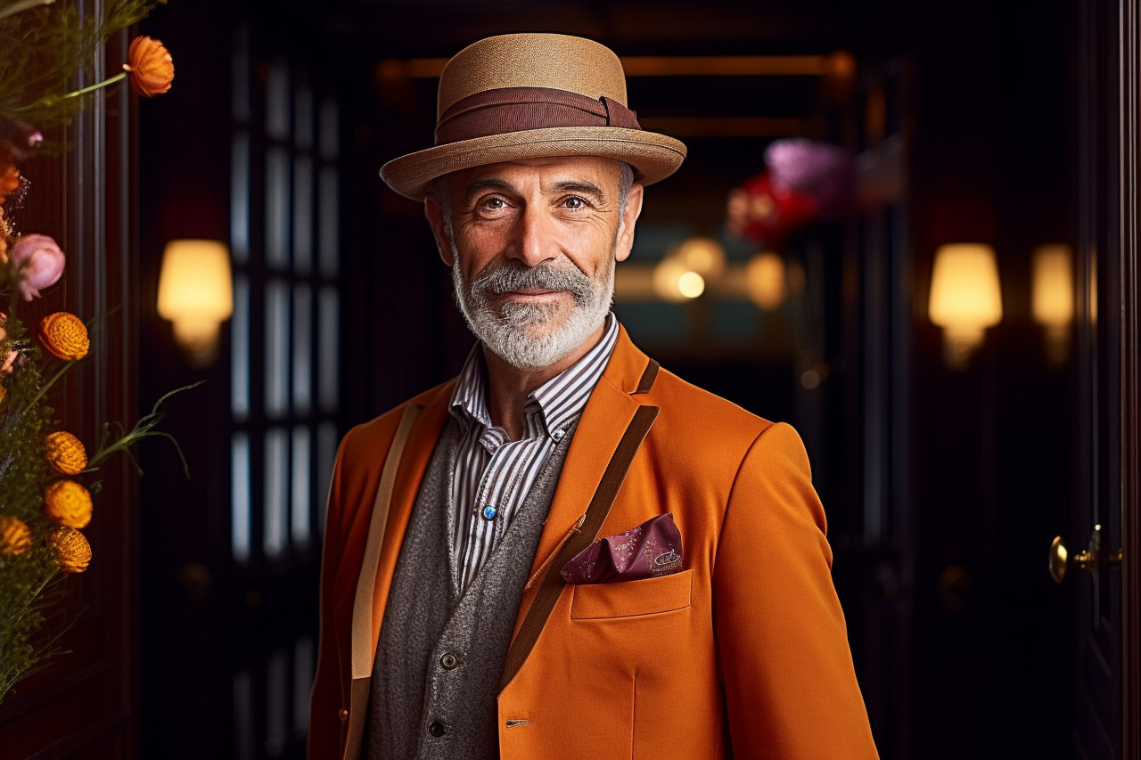 Warm welcome at luxury hotel by charming concierge