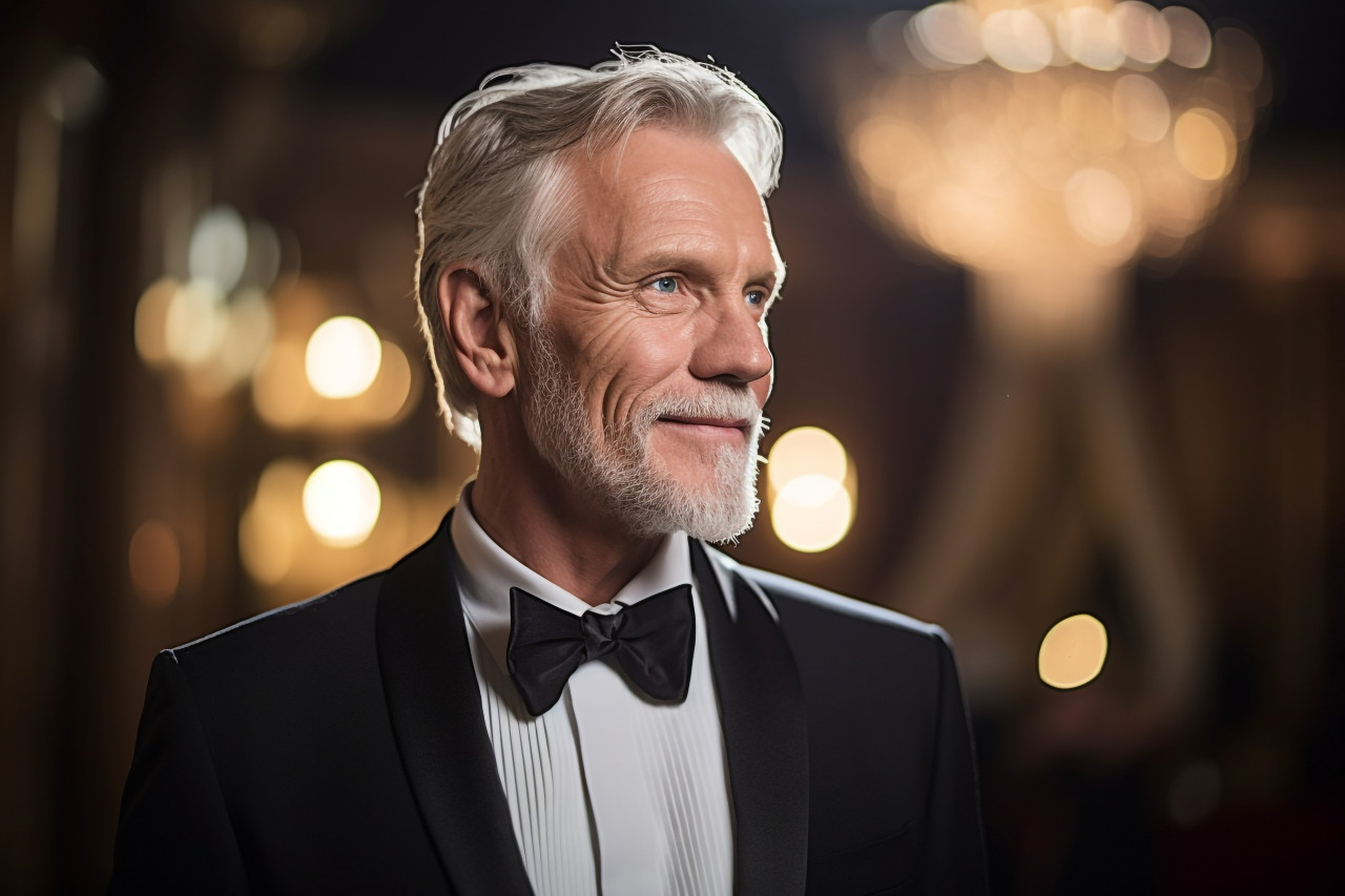 Suave man at elegant ballroom