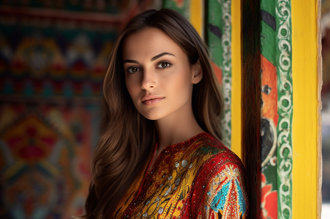 Confident woman experiencing jaipur culture