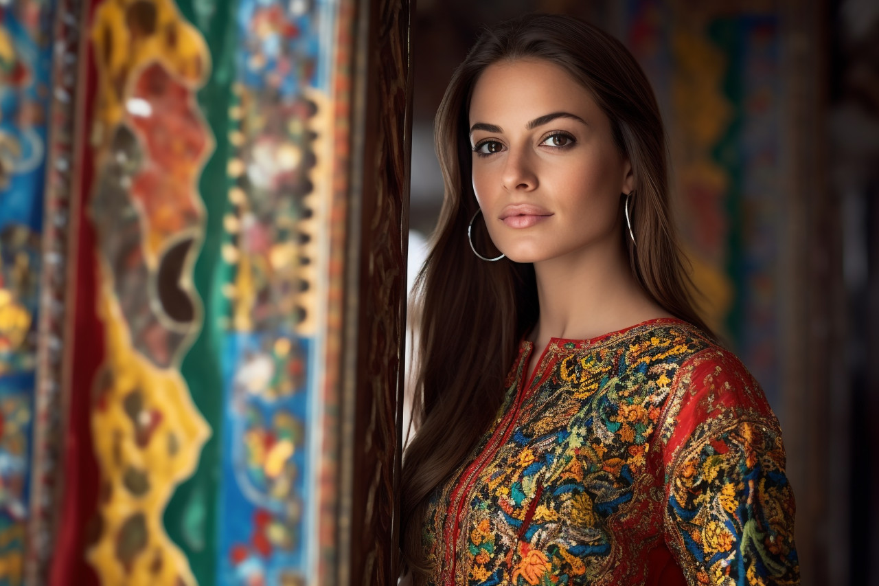 Confident woman experiencing jaipur culture