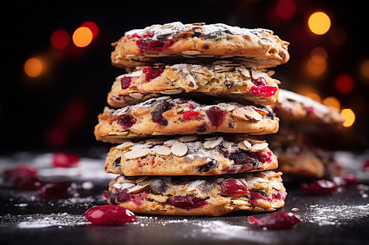 Delicious holiday cookie towers