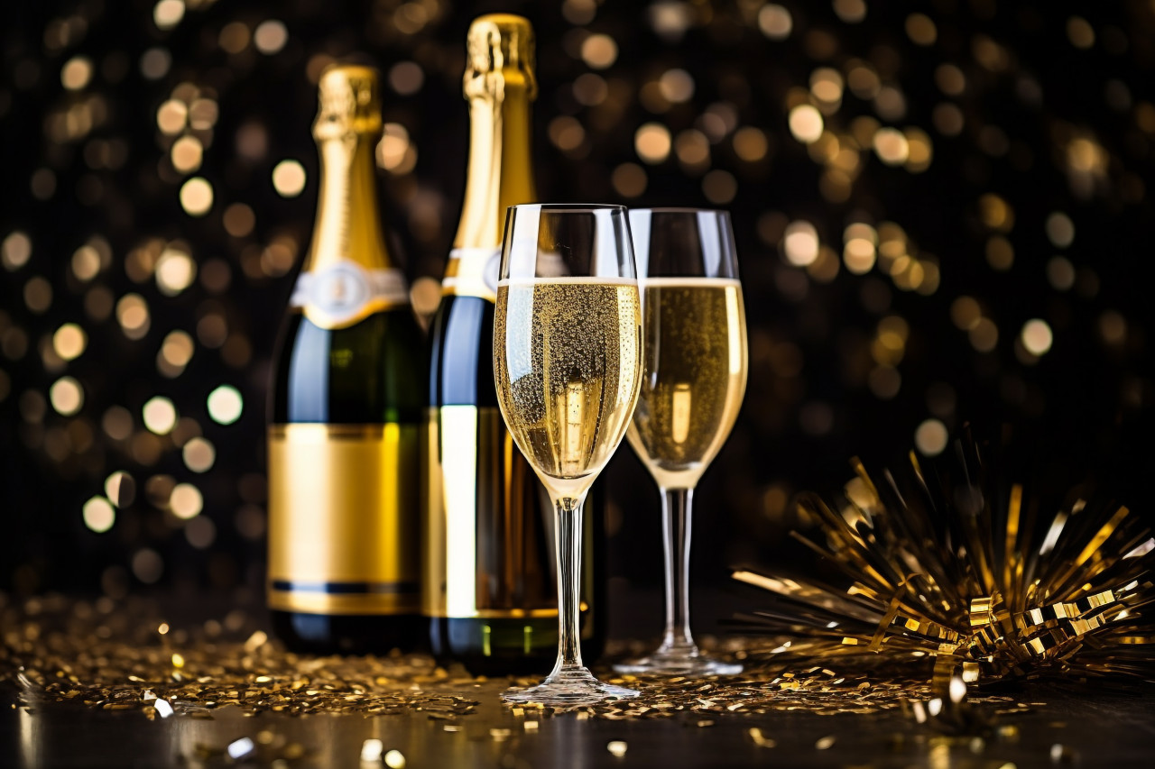 New years eve gold glitter party decorations