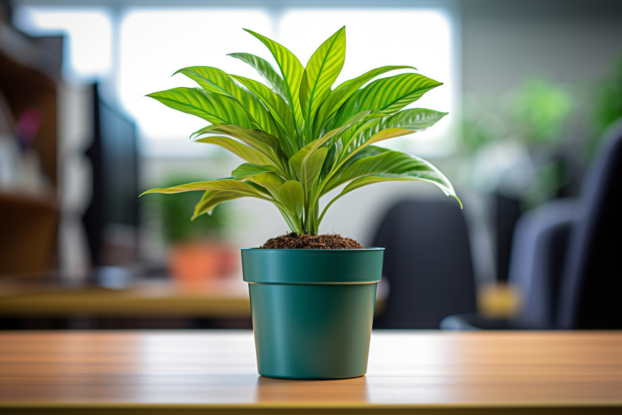 Desk plant for office