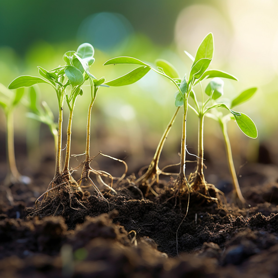 Roots spreading in soil a symbol of strength