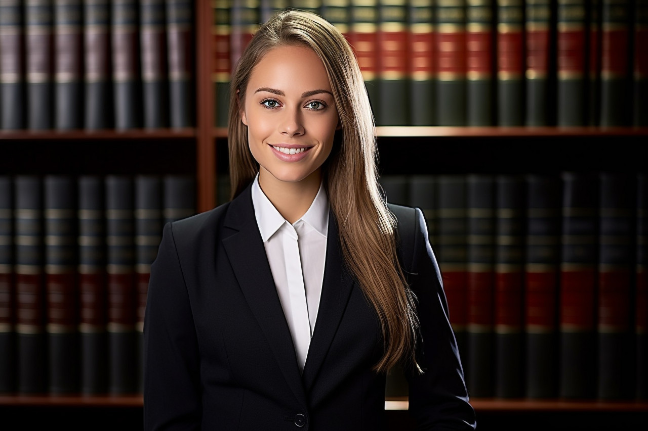 Approachable female attorney with a friendly demeanor