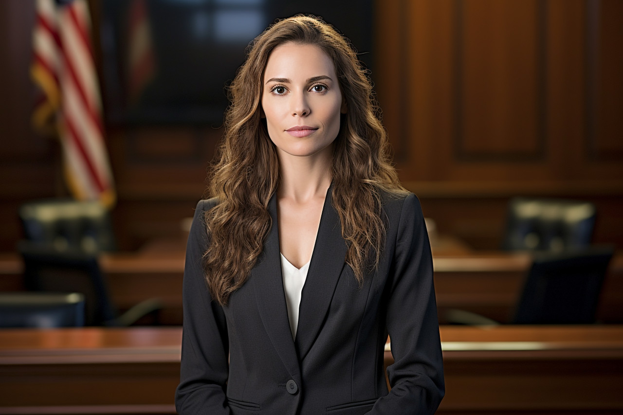 Expert lawyer helping clients at a law library