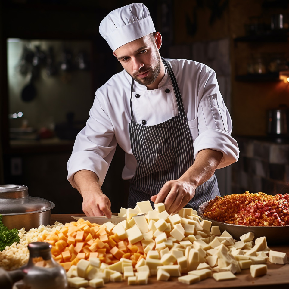 Aspiring chef shreds mozzarella for a homemade pizza