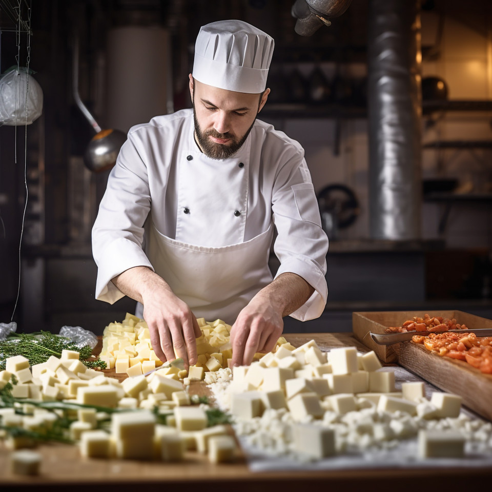 Aspiring chef shreds mozzarella for a homemade pizza