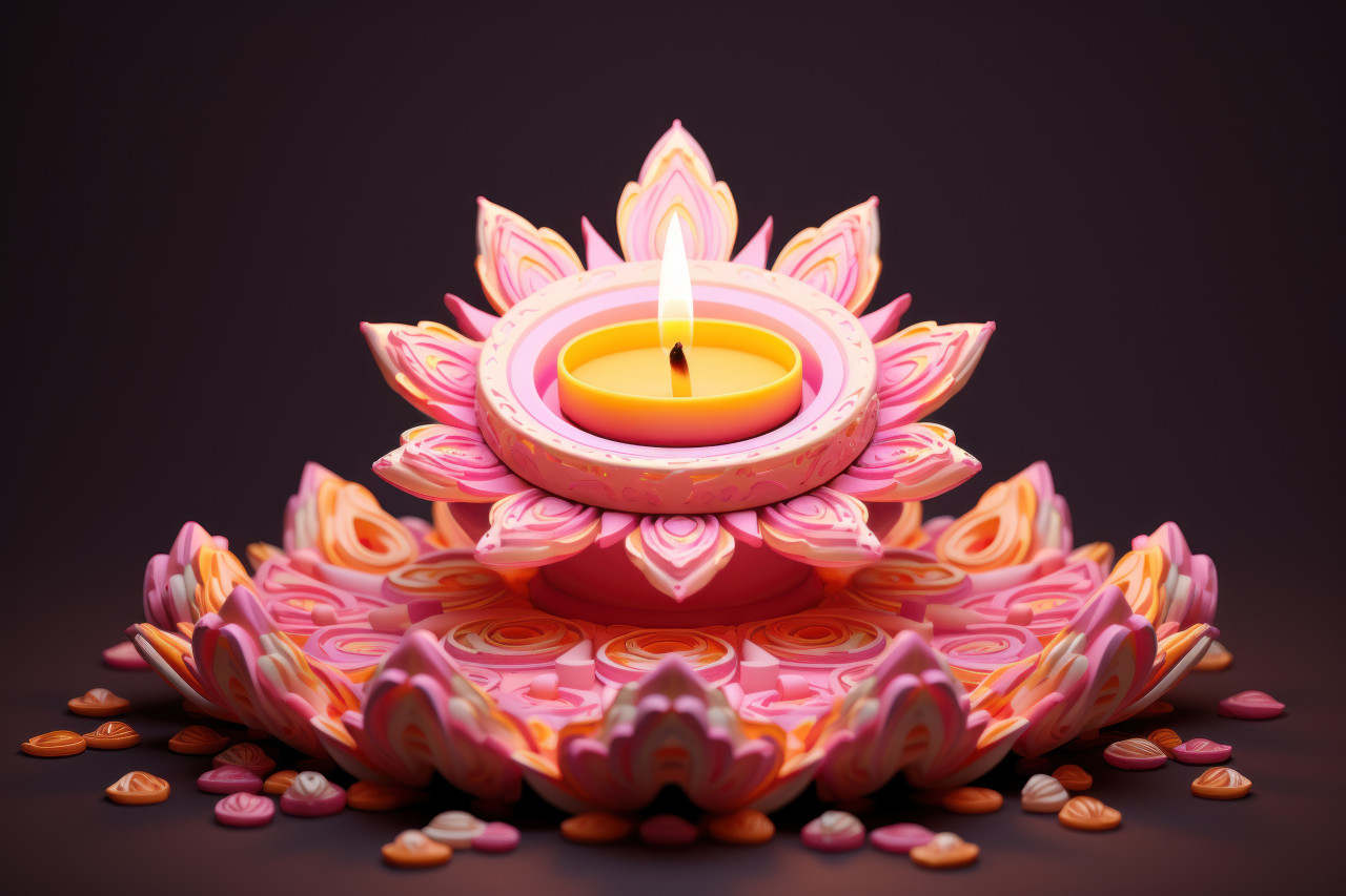 Festive diya decorations for diwali