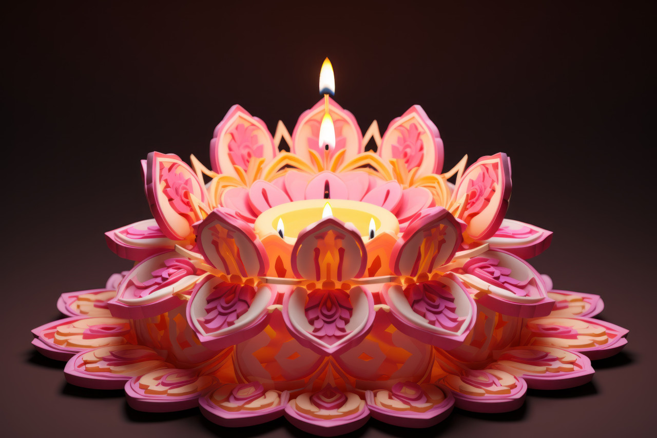 Festive diya decorations for diwali