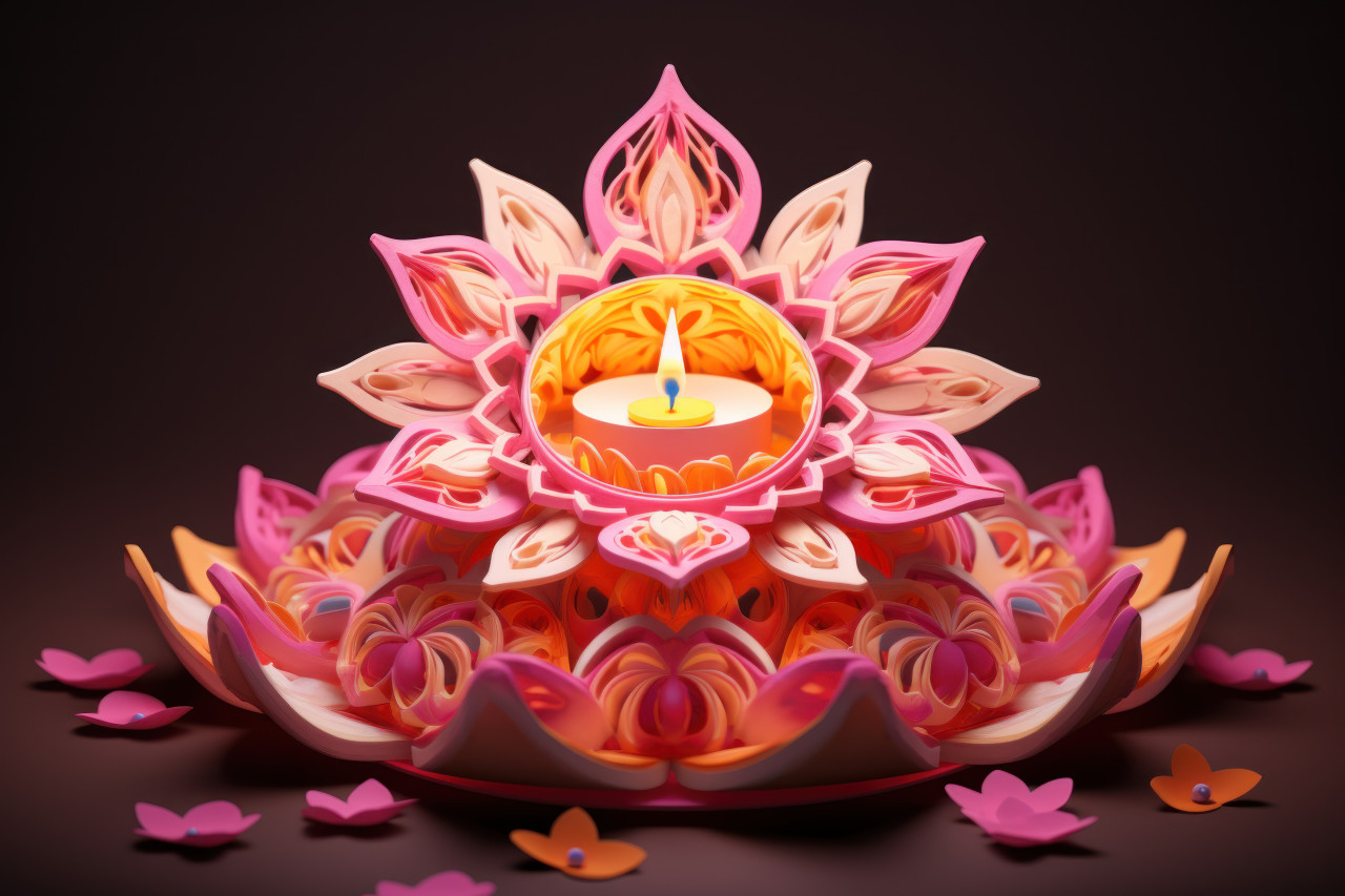 Festive diya decorations for diwali