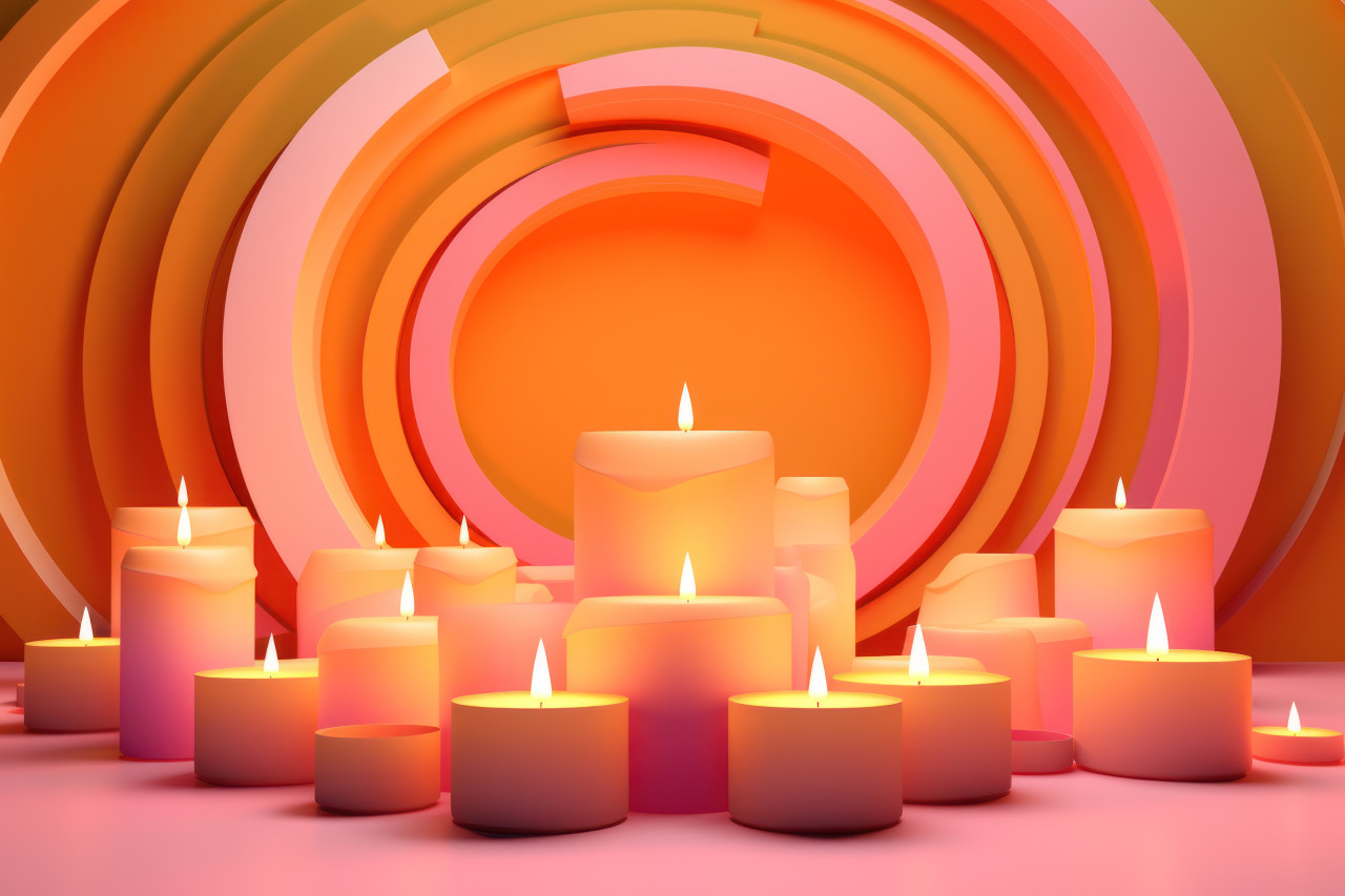 Traditional indian oil lamp decoration