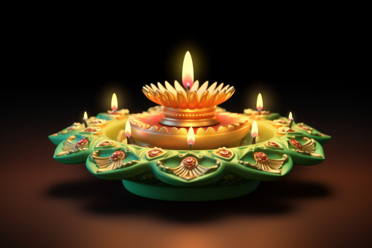 Celebrate the festival of lights with illuminated diyas