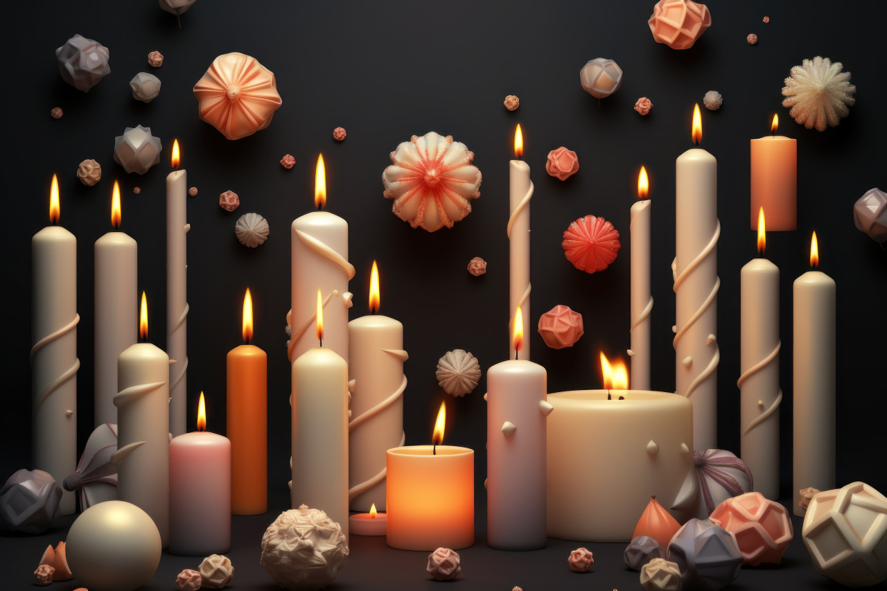 Diwali lanterns and candles illuminate the night