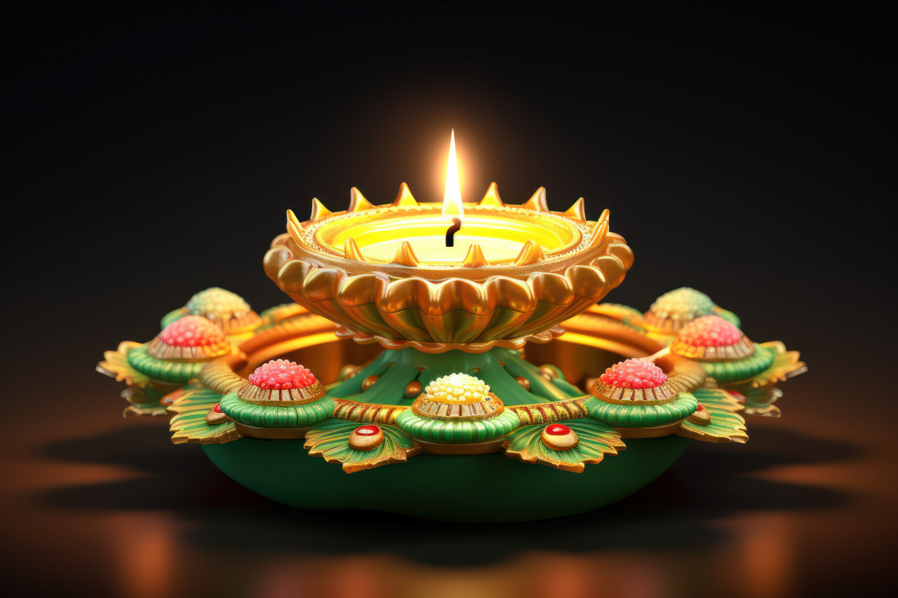 Celebrate the festival of lights with illuminated diyas