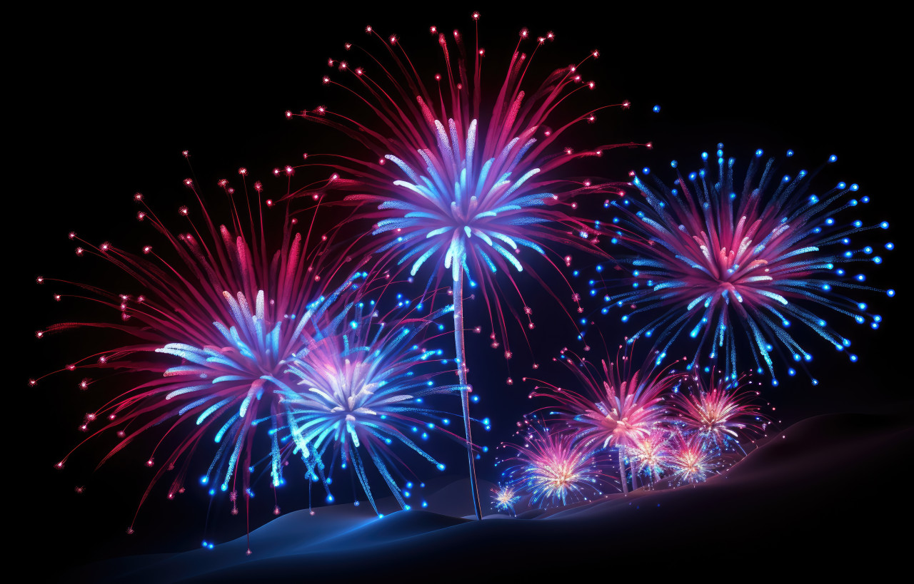 Create vibrant fireworks with color changing effects