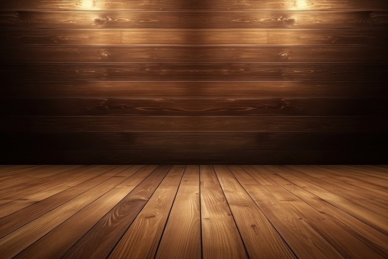 An empty wooden panel background image