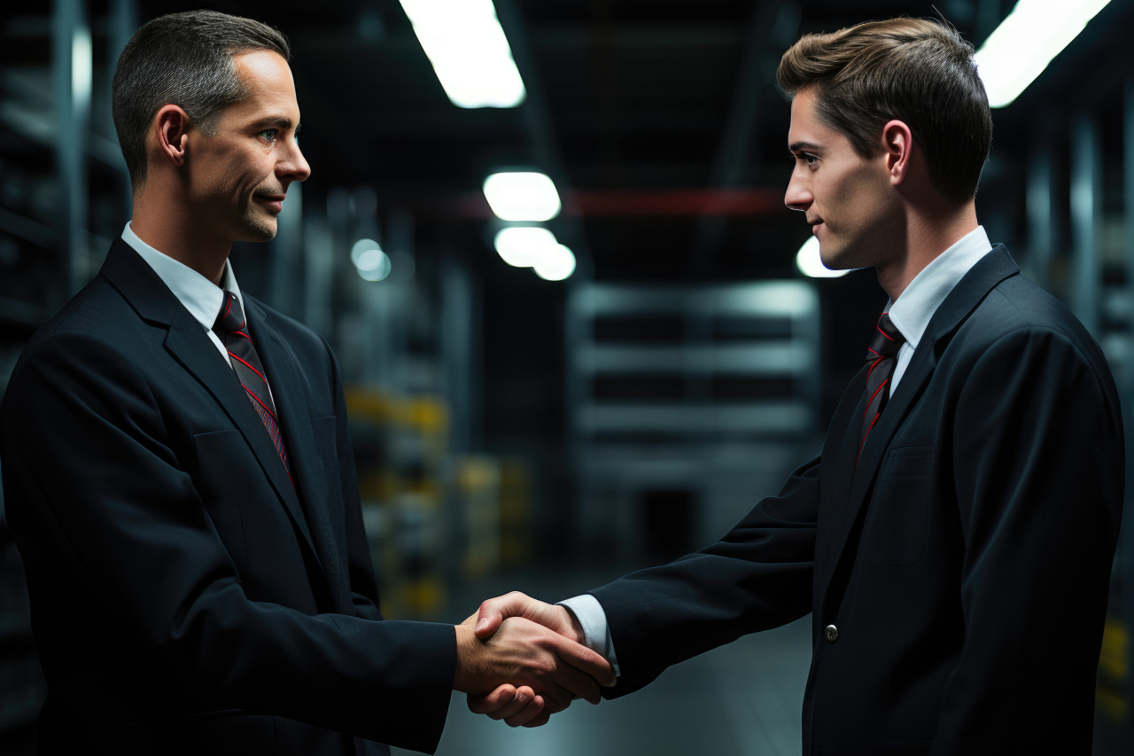 Employee awards medal to fellow colleague for exemplary performance, recognition and reward images