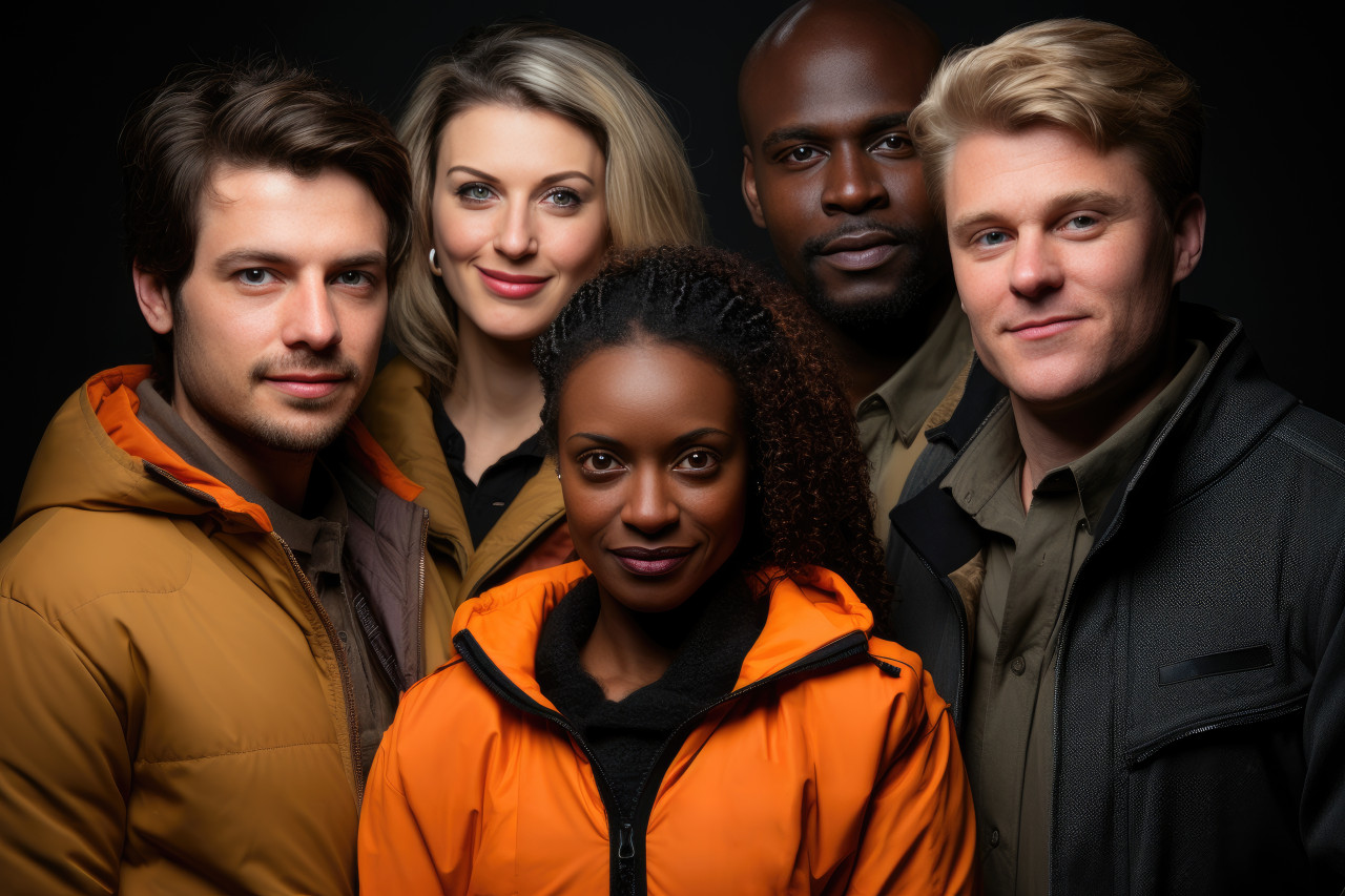 Strength in diversity as a varied team showcases unity, employee appreciation day images