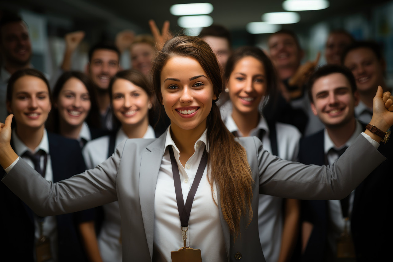 Employee receives recognition sparks cheers across the team, recognition and reward images